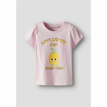 Child's Short Sleeve T-Shirt Name It Nmfvibeke Capsl Ballerina Pink