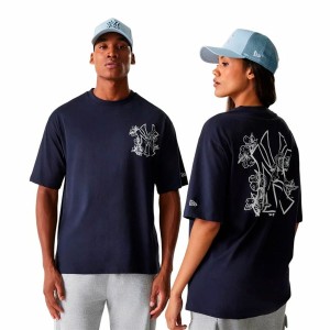 Men’s Short Sleeve T-Shirt New Era New Era Mlb Floral Grphc Os Neyyan Navy Blue