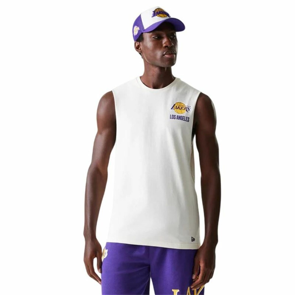 t-shirt de basket New Era LA Lakers Blanc