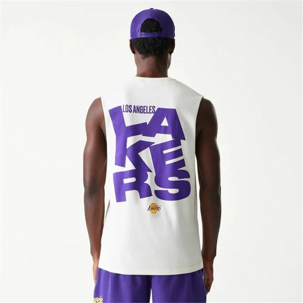 t-shirt de basket New Era LA Lakers Blanc