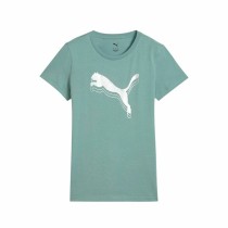 Women’s Short Sleeve T-Shirt Puma Essentials MetallicGreen Moonetalli