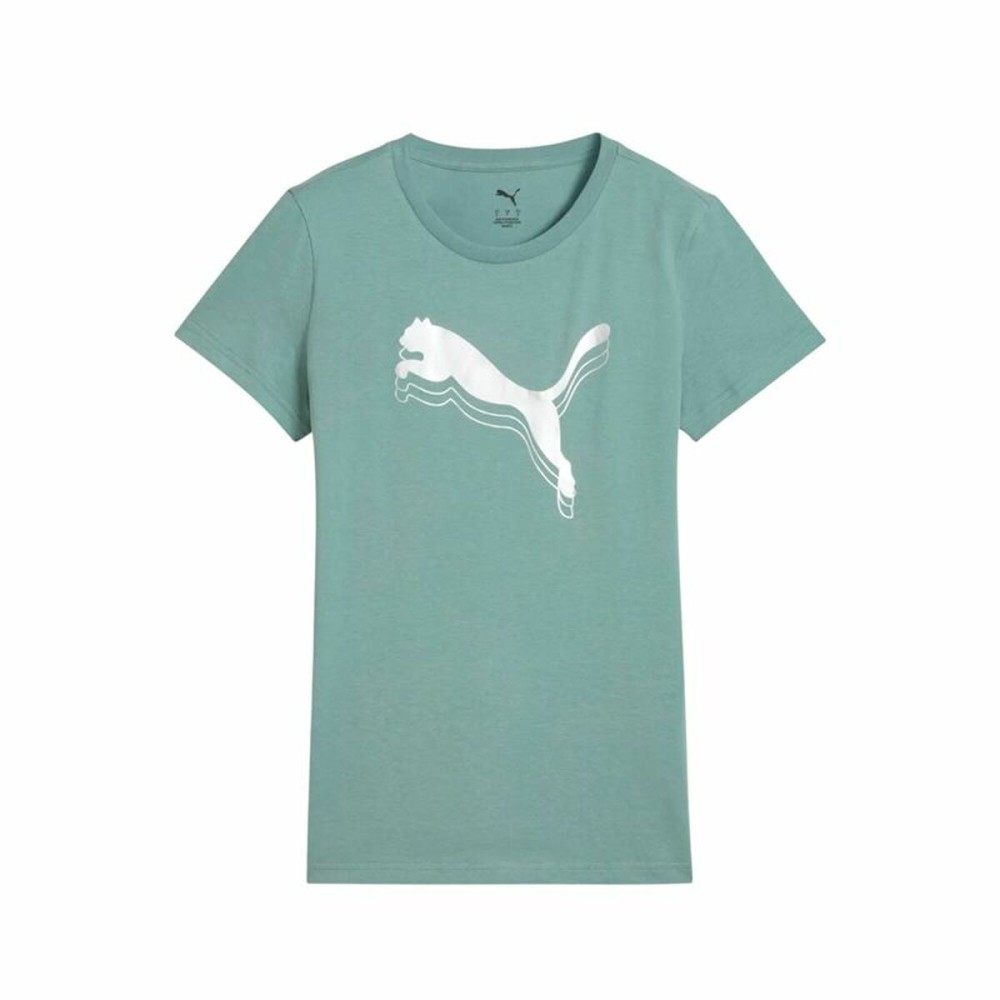 Damen Kurzarm-T-Shirt Puma Essentials MetallicGreen Moonetalli