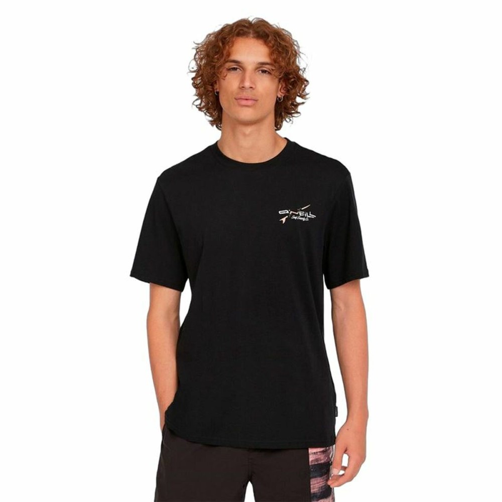 Men’s Short Sleeve T-Shirt O'Neill Retro Back Print Black