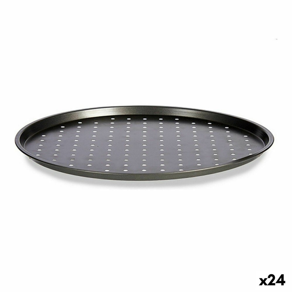 Ofenpfanne Pizza Grau Kohlenstoffstahl 33 x 1 x 33 cm (24 Stück)