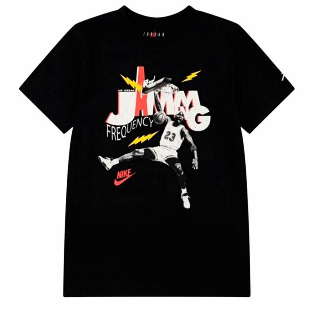 Child's Short Sleeve T-Shirt Jordan Mj Jamming Ss Black