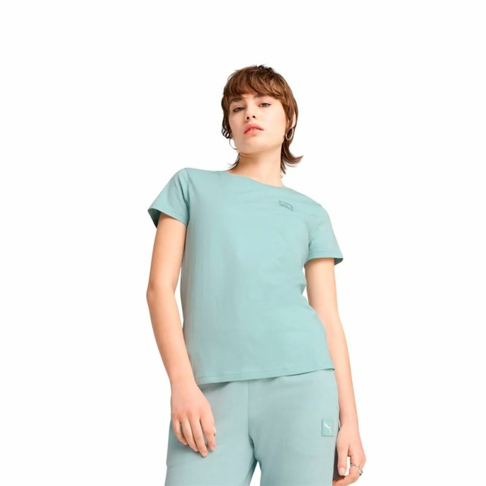 Damen Kurzarm-T-Shirt Puma Essentials Blau Himmelsblau