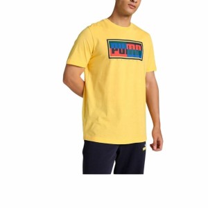 Herren Kurzarm-T-Shirt Puma Graphics Box Gelb