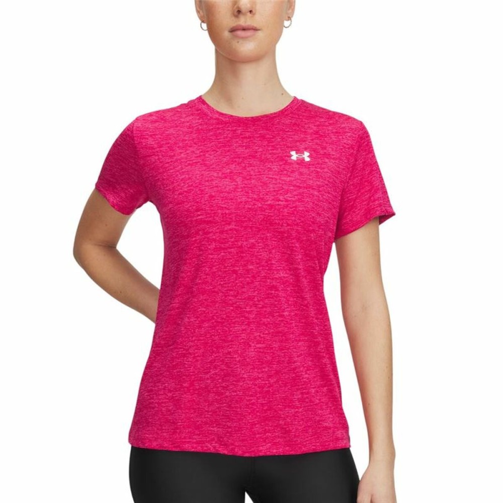 Herren Kurzarm-T-Shirt Under Armour Tech Ssc- Twist Rosa