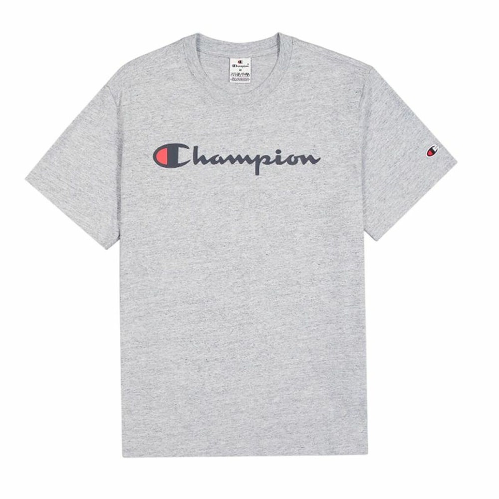 Herren Kurzarm-T-Shirt Champion Crewneck Hellgrau