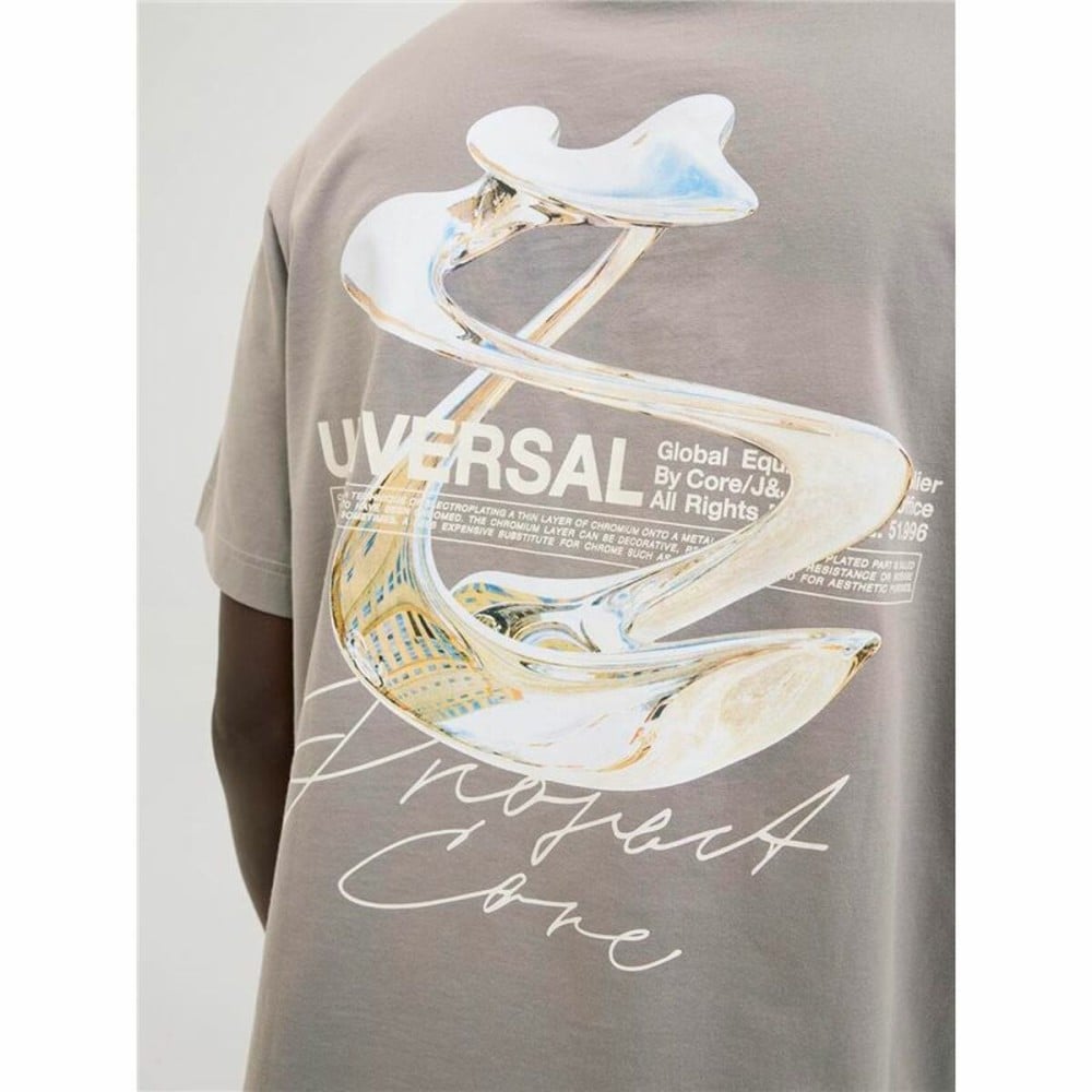 T-shirt à manches courtes homme Jack & Jones Jcodynamic Dust Ss Crew Neck Marron Clair