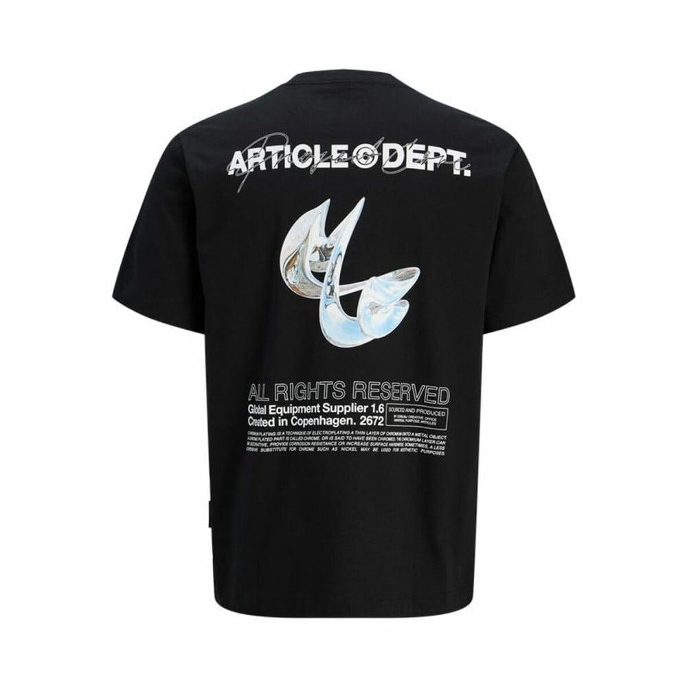 Herren Kurzarm-T-Shirt Jack & Jones Jcodynamic Dust Ss Crew Neck Schwarz