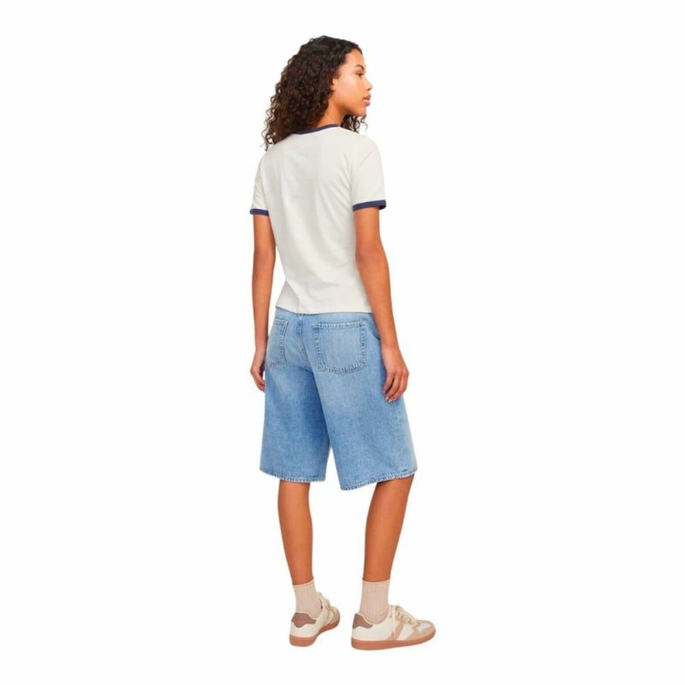 Damen Kurzarm-T-Shirt Jack & Jones Jxperle Reg Fit Weiß