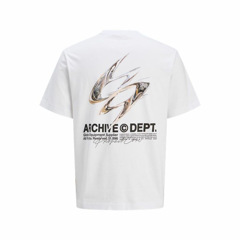 Herren Kurzarm-T-Shirt Jack & Jones Jcodynamic Dust Ss Crew Weiß