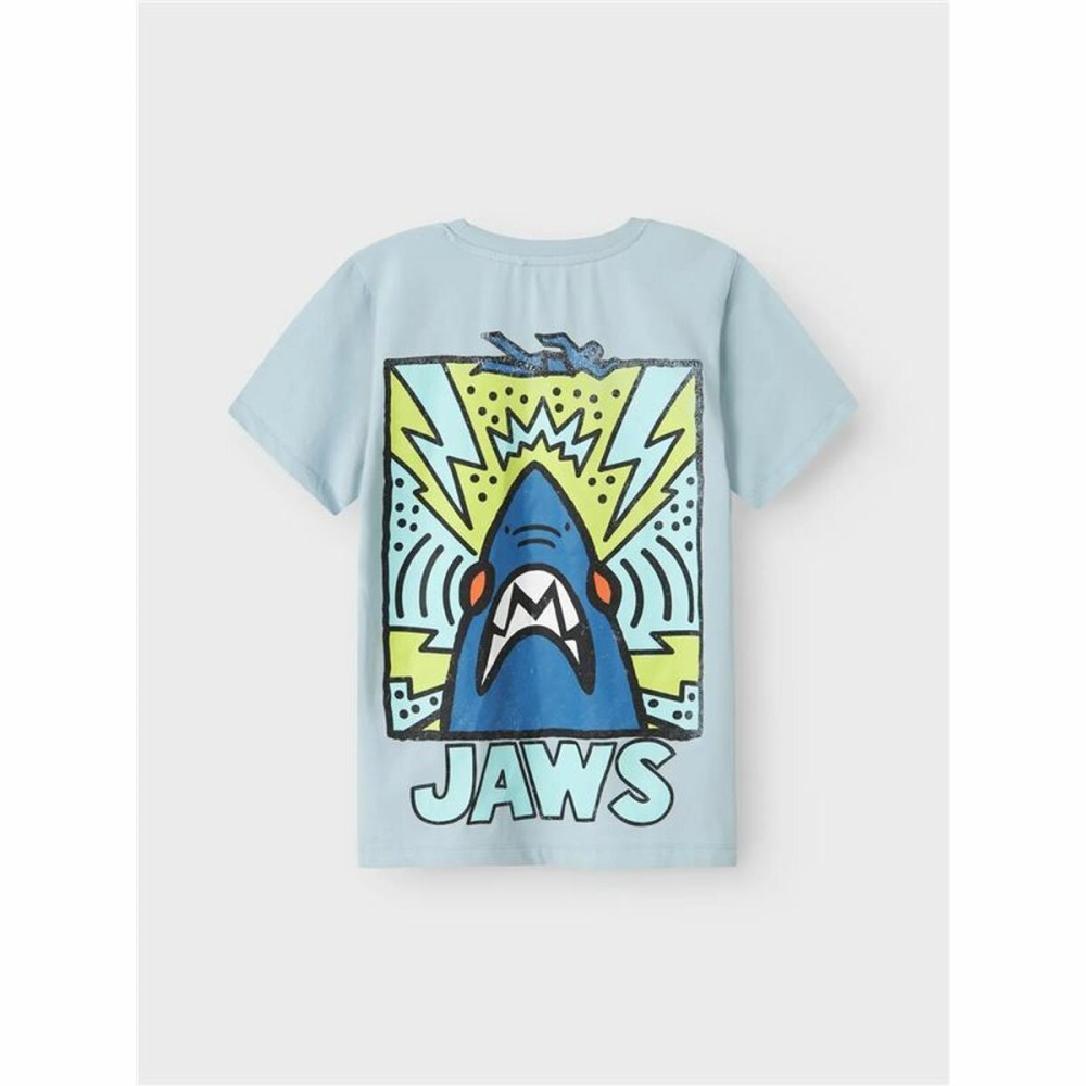 T shirt à manches courtes Enfant Name It Nkmmakai Jaws Nreg Box Sky