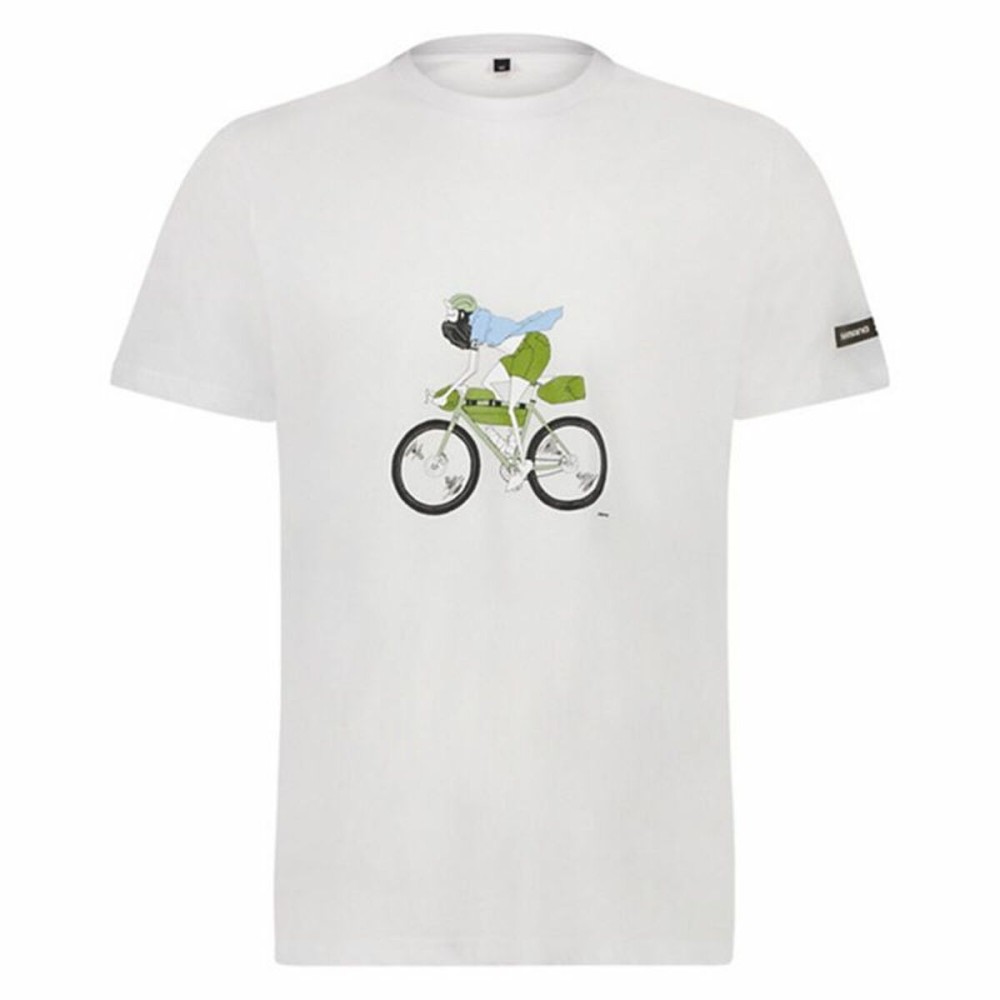 Men’s Short Sleeve T-Shirt Shimano Sentiero Ltd White