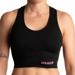 Sporttop für Frauen Hanker Cane Schwarz Running