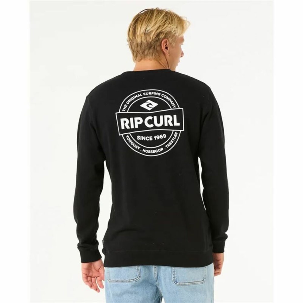 Sweat sans capuche homme Rip Curl Stapler Crew Noir