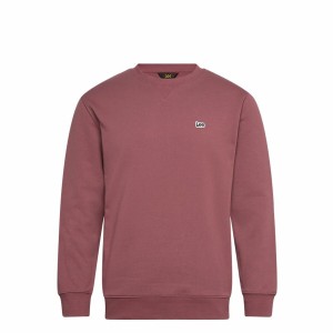 Herren Sweater ohne Kapuze Lee Lee Patch Crew Sws Karmesinrot