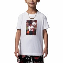 Children’s Short Sleeve T-Shirt Jordan Jdb Mj Brand Photo Ss Crew White