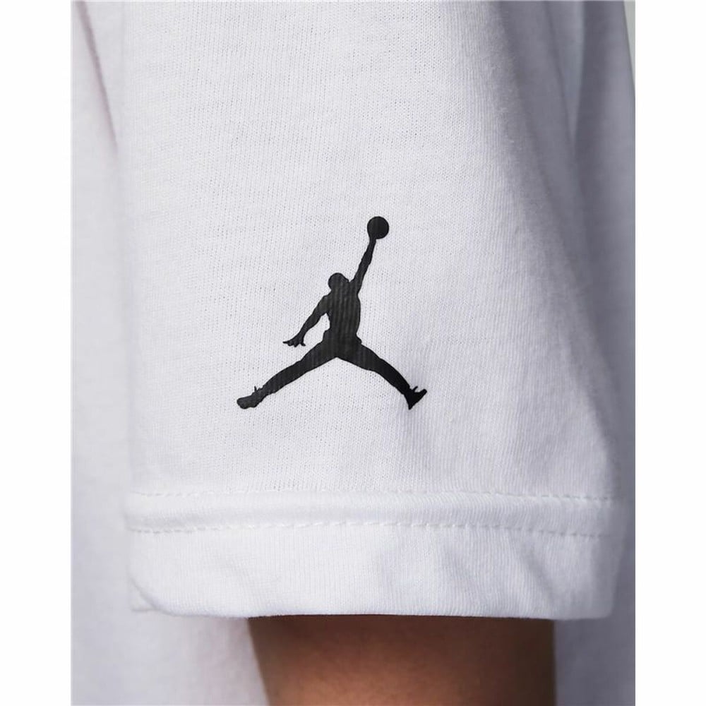 Children’s Short Sleeve T-Shirt Jordan Jdb Mj Brand Photo Ss Crew White