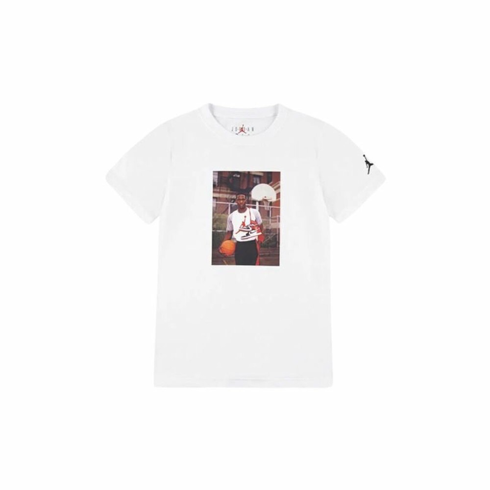 T-shirt à manches courtes enfant Jordan Jdb Mj Brand Photo Ss Crew Blanc