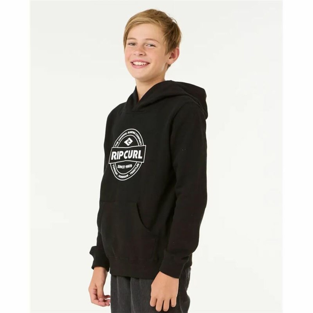 Sweat à capuche enfant Rip Curl Stapler Hood Noir