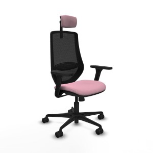 Office Chair with Headrest Mardos Piqueras y Crespo D036N2W Pink