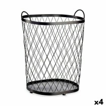 Panier Noir Métal 40 L 31 x 54,7 x 46,5 cm (4 Unités)