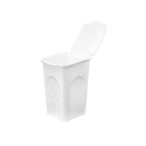 Panier à linge Stefanplast Blanc Plastique 50 L 37 x 56 x 39 cm (6 Unités)