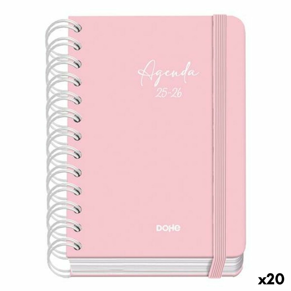 Agenda DOHE SERENITY WIRE´O Rose A6 120 x 170 mm 2025-2026 (20 Unités)