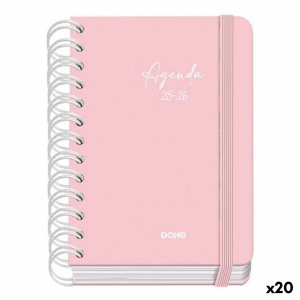 Agenda DOHE SERENITY WIRE´O Rose A6 120 x 170 mm 2025-2026 (20 Unités)