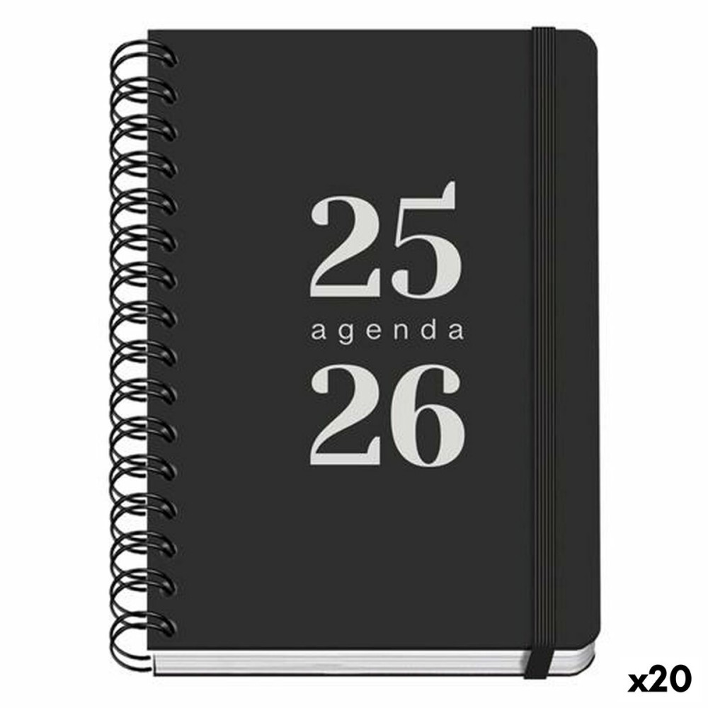 Agenda DOHE GRAMMAR Noir A5 150 x 210 mm (20 Unités)