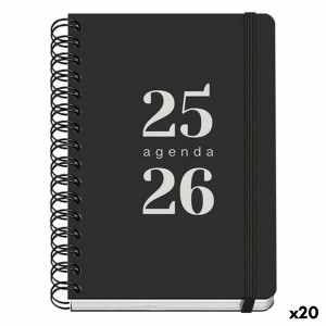 Agenda DOHE GRAMMAR Noir A5 150 x 210 mm (20 Unités)