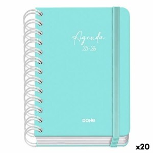 Agenda DOHE SERENITY WIRE´O Vert A6 120 x 170 mm 2025-2026 (20 Unités)