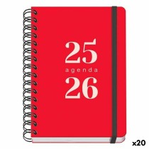 Agenda DOHE GRAMMAR Rouge A5 150 x 210 mm 2025-2026 (20 Unités)