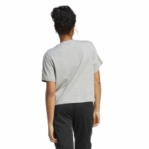 Damen Kurzarm-T-Shirt Adidas 3S Cropped Top Hellgrau (XS)