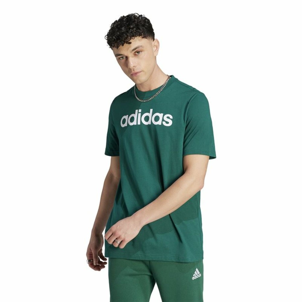 Herren Kurzarm-T-Shirt Adidas Linear Sj Olive S