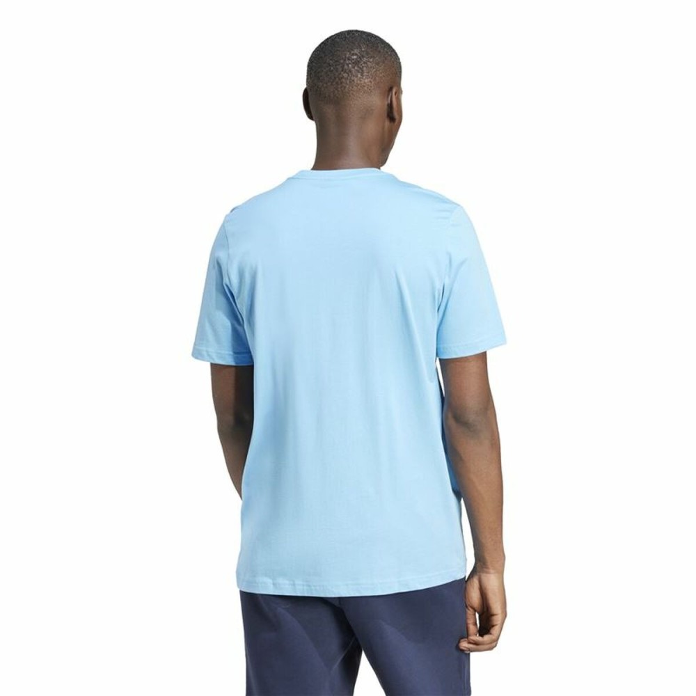 Men’s Short Sleeve T-Shirt Adidas Badge Of Sport Blue XL