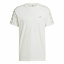 Herren Kurzarm-T-Shirt Adidas Essentials 3 Bandas Weiß L