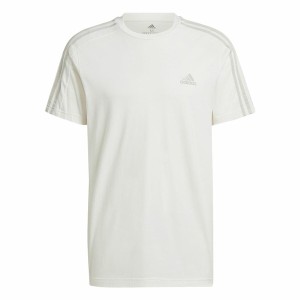 Herren Kurzarm-T-Shirt Adidas Essentials 3 Bandas Weiß L