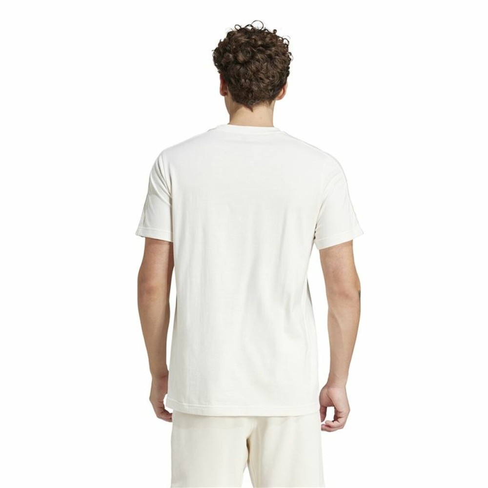 Herren Kurzarm-T-Shirt Adidas Essentials 3 Bandas Weiß L