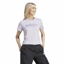 Damen Kurzarm-T-Shirt Adidas Linear Spw Gt (XS)