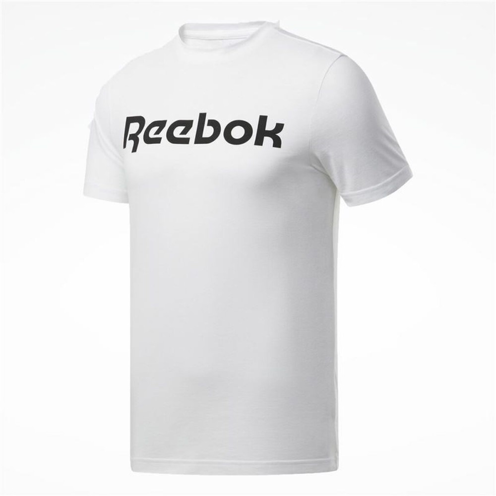 Herren Kurzarm-T-Shirt Reebok Graphic Series Linear Logo Weiß 2XL