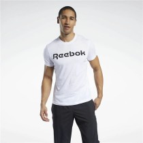 Men’s Short Sleeve T-Shirt Reebok Graphic Series Linear Logo White 2XL