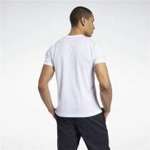 Herren Kurzarm-T-Shirt Reebok Graphic Series Linear Logo Weiß 2XL