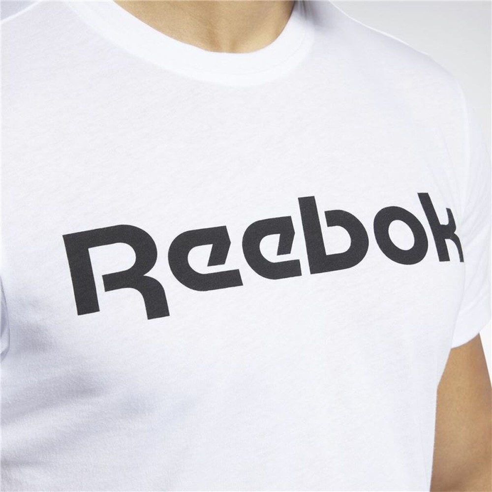 Herren Kurzarm-T-Shirt Reebok Graphic Series Linear Logo Weiß 2XL