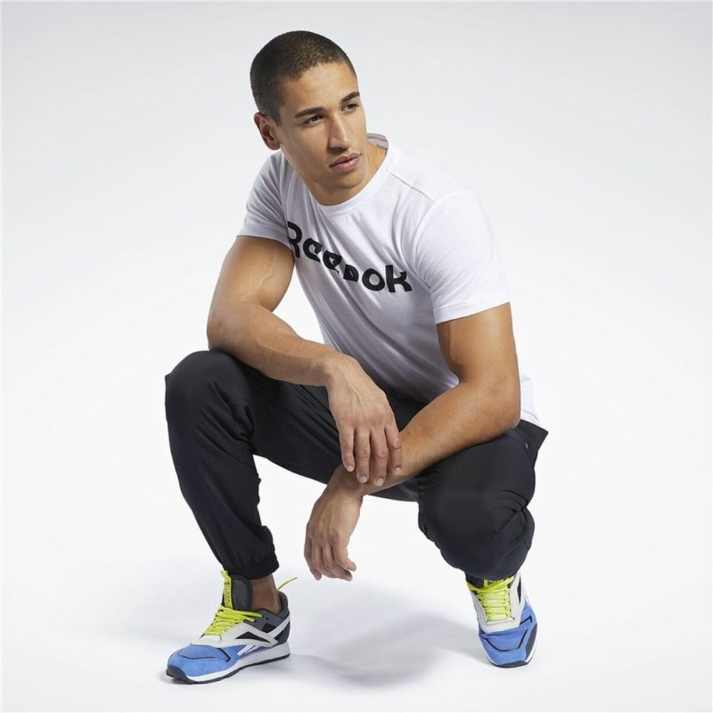 Herren Kurzarm-T-Shirt Reebok Graphic Series Linear Logo Weiß 2XL