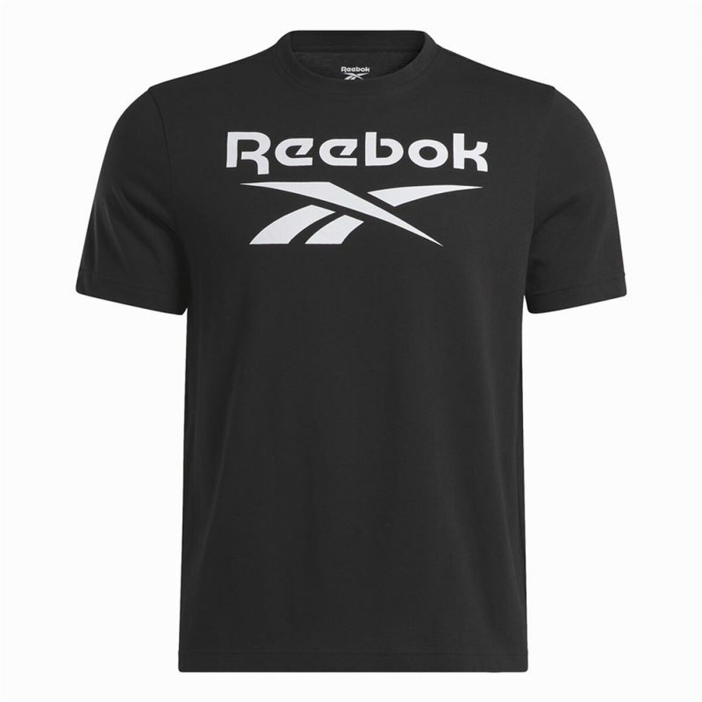 Herren Kurzarm-T-Shirt Reebok Identity Big Stacked Logo Schwarz S
