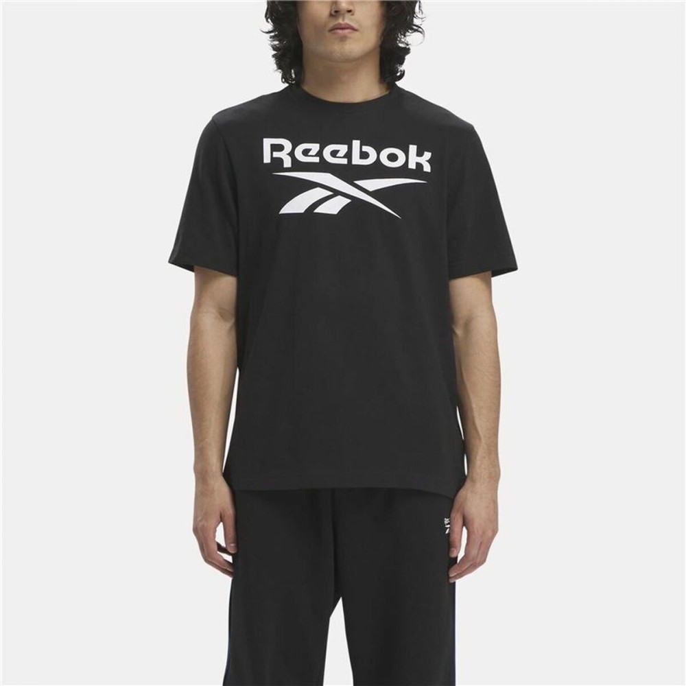 Herren Kurzarm-T-Shirt Reebok Identity Big Stacked Logo Schwarz S