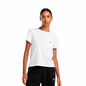 Women’s Short Sleeve T-Shirt Reebok Identity Small Logo White (XS)
